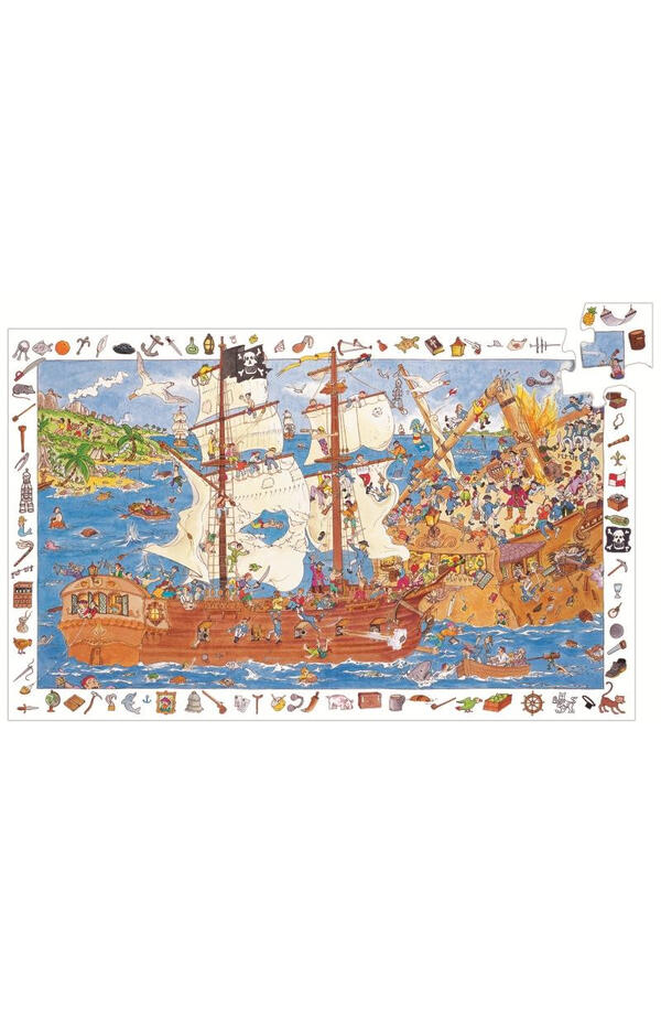 Puzzle observatie Pirati, Djeco