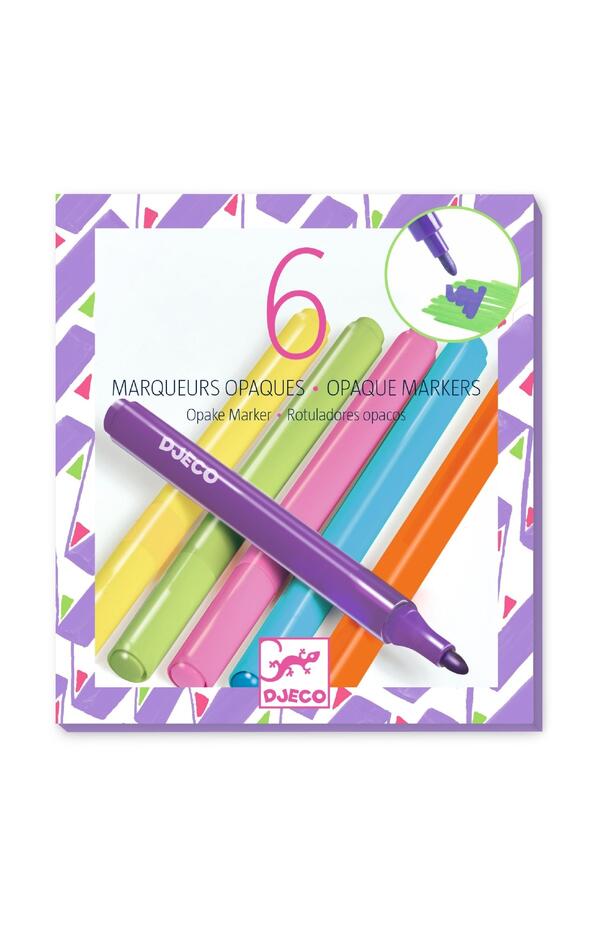 Set 6 markere opace, Djeco