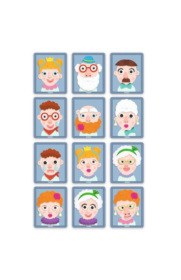 Joc magnetic creativ Portrete, Djeco