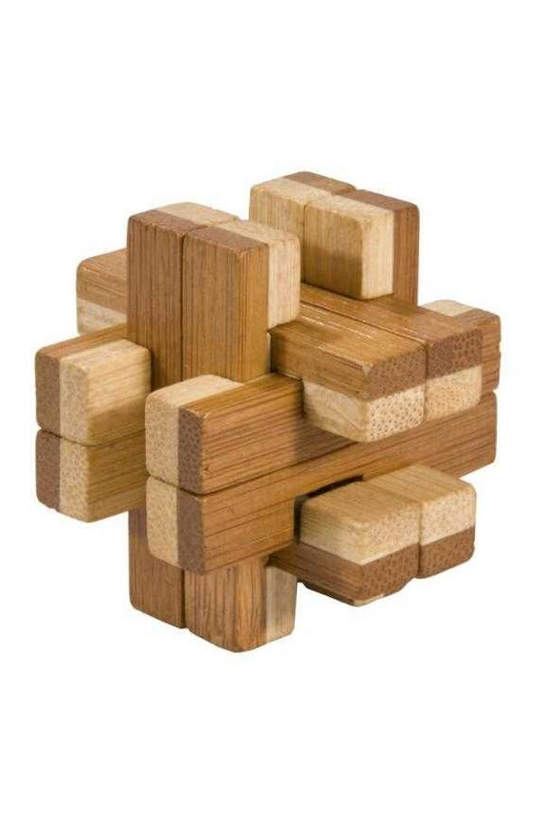 Joc logic IQ 3D Puzzle in cutie metalica Doubleblock, Fridolin