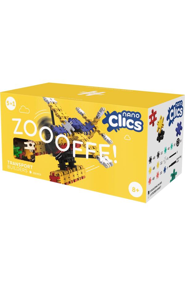 Nano Clics Pentru construit vehicule 250 piese, Clicformers