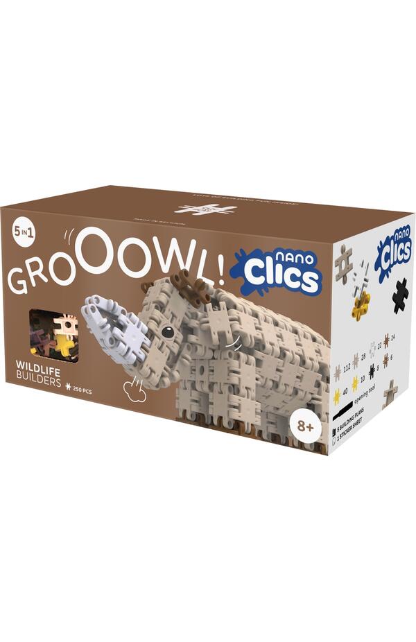 Nano Clics Pentru construit animale salbatice 250 piese, Clicformers