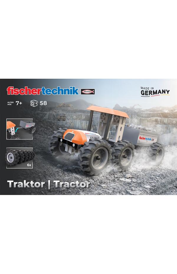 Kit STEM Tractor de asamblat si manevrat, Fischertechnik