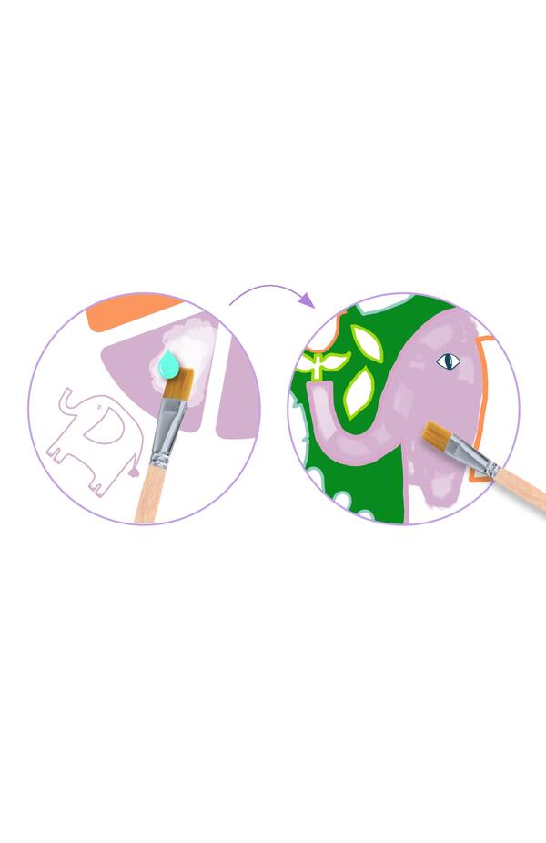 Joc creativ de pictura Animale salbatice, Djeco