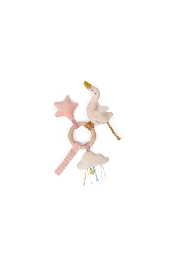 Zornaitoare cu inel de lemn Lebada, Moulin Roty