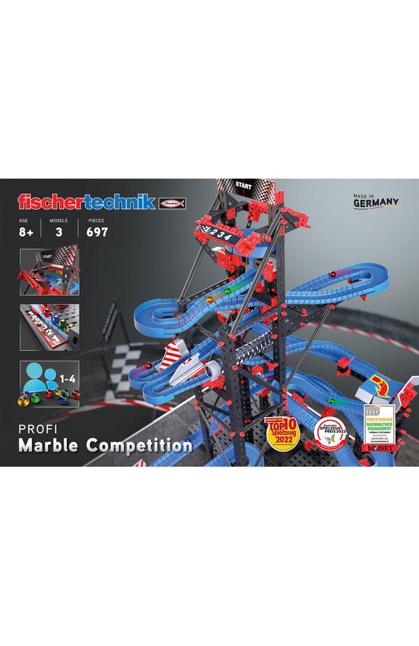 Kit STEM Cursa cu bile metalice, Fischertechnik