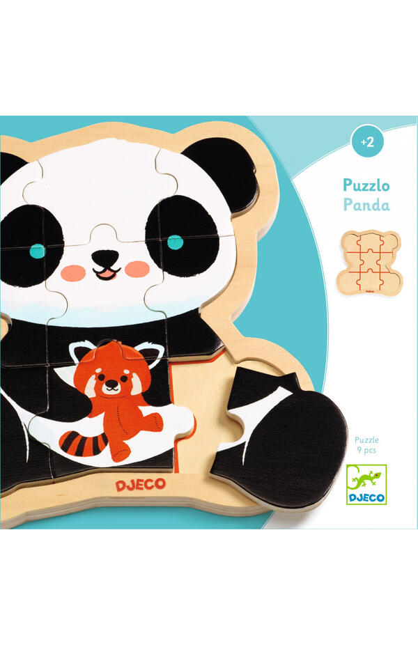 Puzzle din lemn Ursuletul Panda, Djeco Puzzle din lemn Ursuletul Panda, Djeco