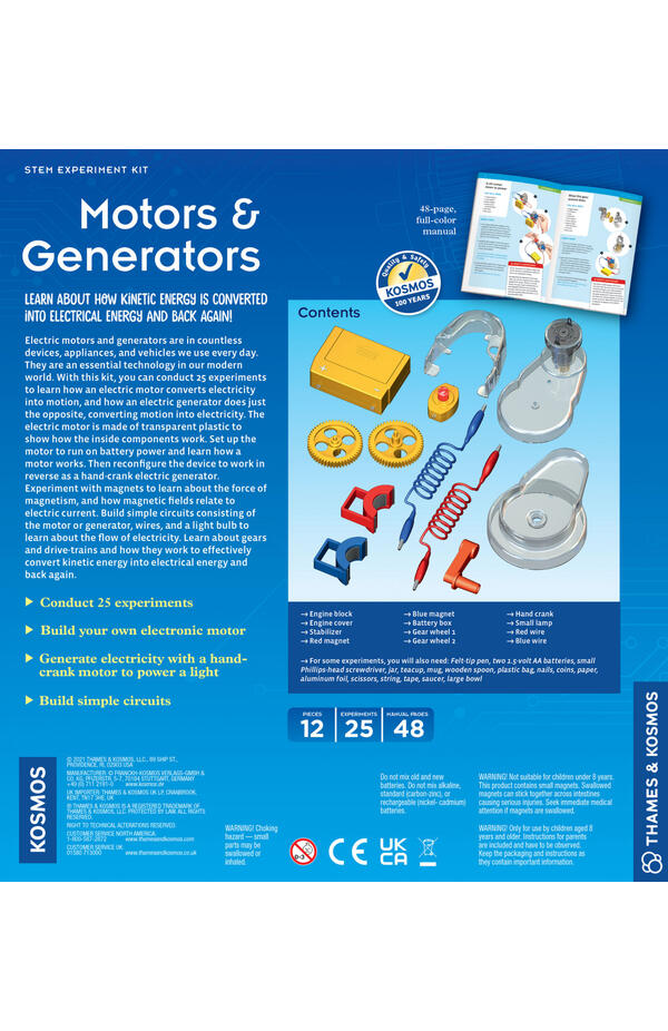 Kit STEM de construit motoare si generatoare, Thames & Kosmos Kit STEM de construit motoare si generatoare, Thames & Kosmos