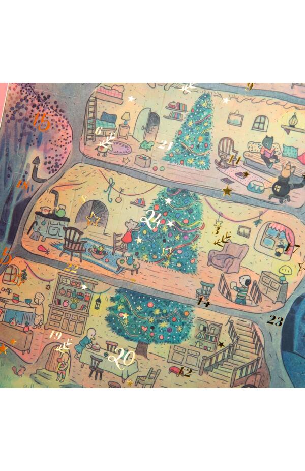 Calendar de Advent Lanterna si 23 de discuri cu povesti Big Family, Moulin Roty