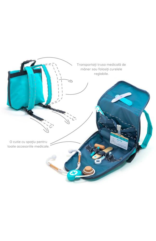 Joc de rol Trusa completa de doctor, turcoaz, UMU Toys