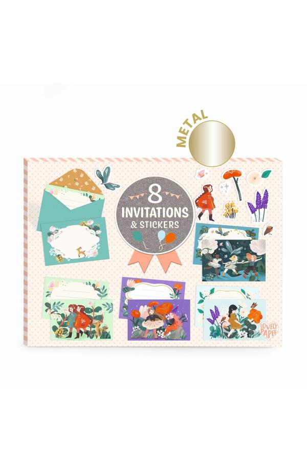 Set de invitatii Prietenii din gradina, Djeco