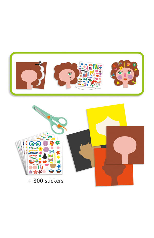 Joc creativ cu autocolante La coafor, Djeco