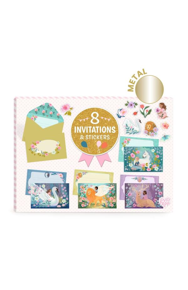 Set de invitatii Animale fantastice, Djeco