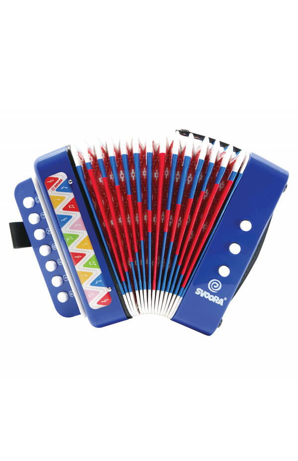 Instrument muzical acordeon albastru