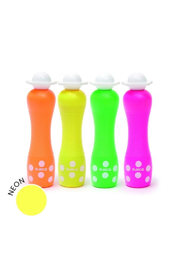 Set 4 markere culori neon pentru bebe, Djeco