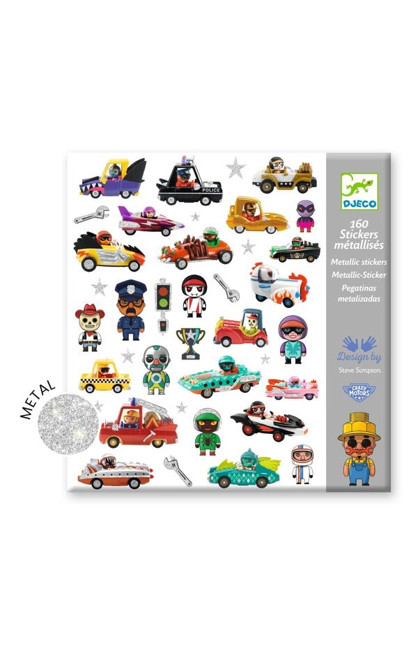 Abtibilduri metalice Vehicule, Djeco