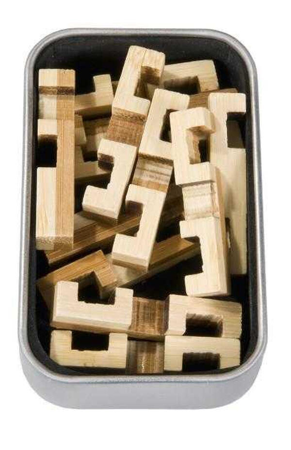 Joc logic IQ 3D Puzzle in cutie metalica Construction, Fridolin