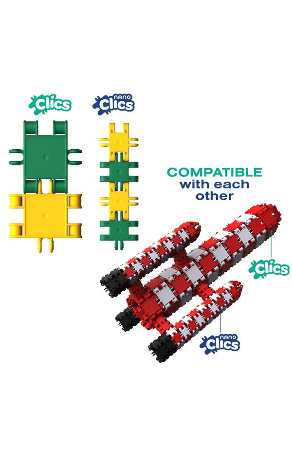 Nano Clics Pentru construit vehicule 250 piese, Clicformers