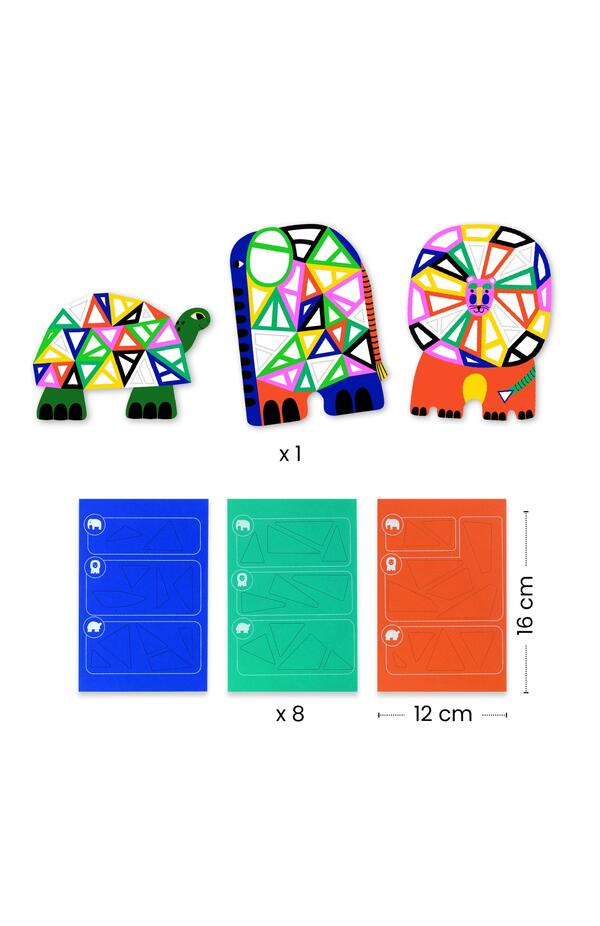Set creativ mozaic Animale, Djeco