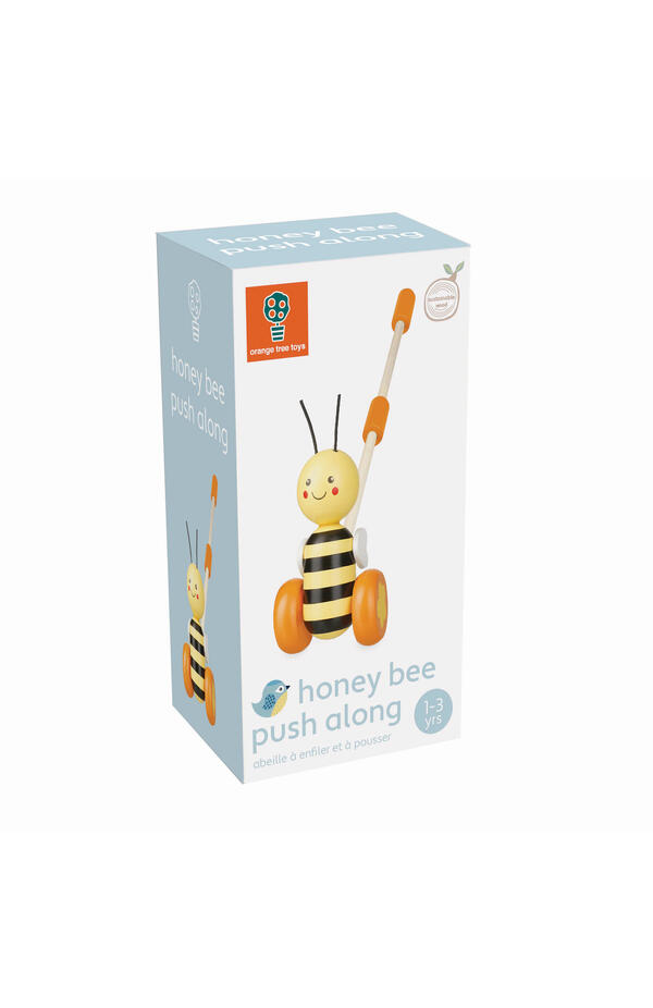 Jucarie de impins albinuta, Orange Tree Toys