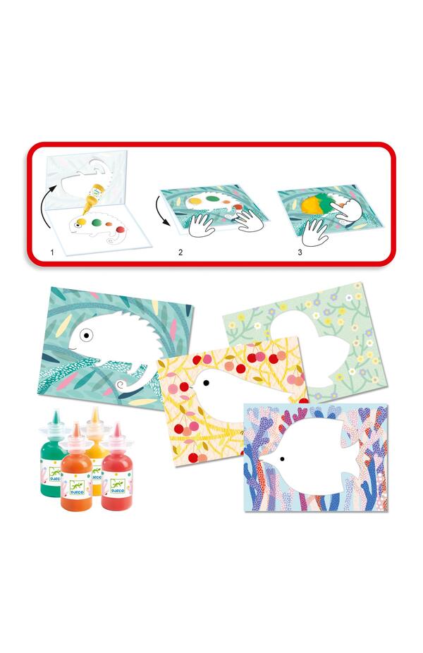 Joc creativ Bebe apasa si picteaza, Djeco