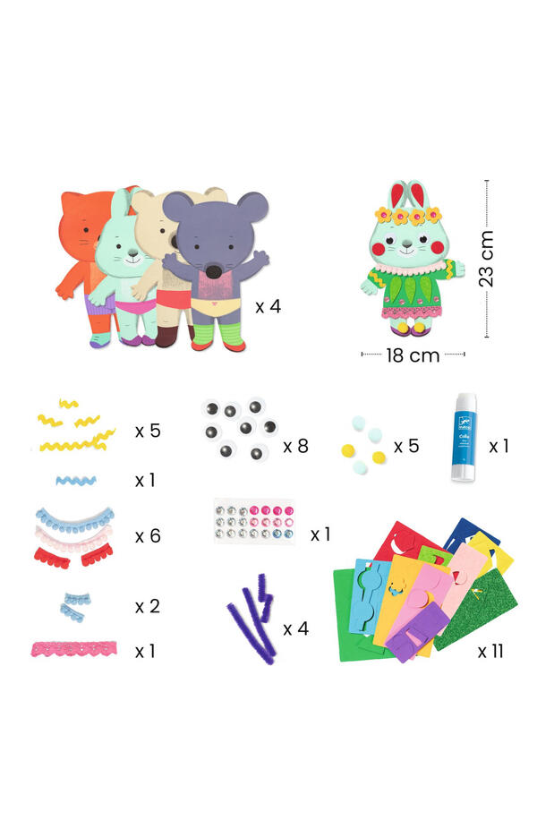 Joc creativ colaje Micii prieteni, Djeco