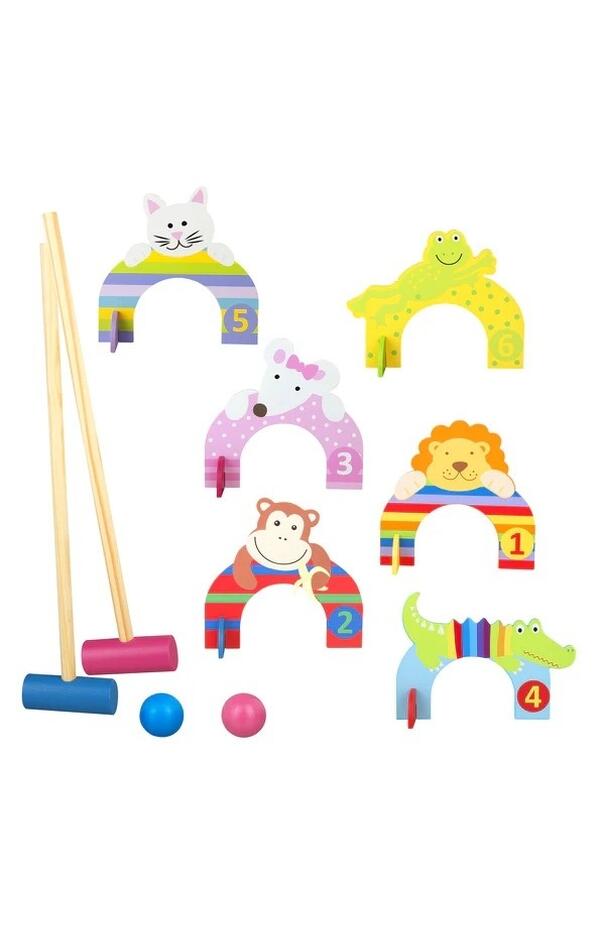Set crocket din lemn cu animale, Orange Tree Toys