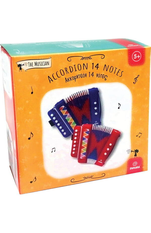 Instrument muzical acordeon albastru