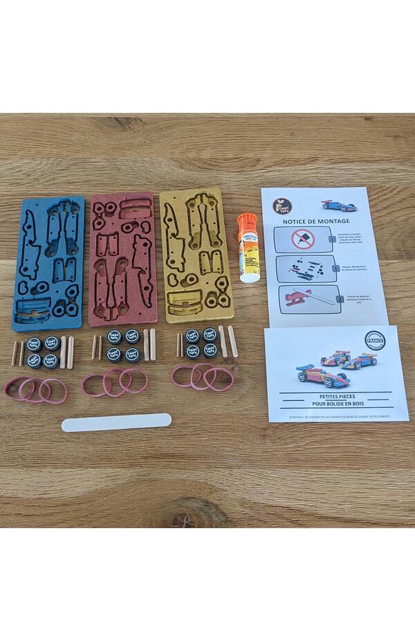 Set de constructie 3 masini de curse, Croc toys