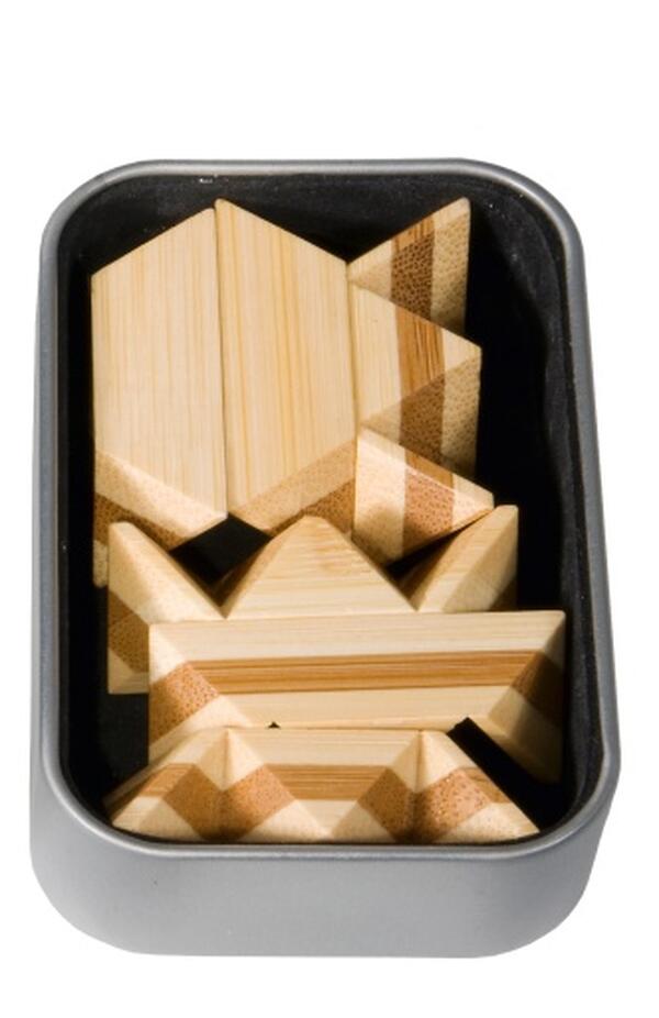 Joc logic IQ 3D Puzzle in cutie metalica Star, Fridolin