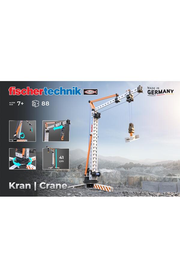 Kit STEM Macara de asamblat si manevrat, Fischertechnik Kit STEM Macara de asamblat si manevrat, Fischertechnik
