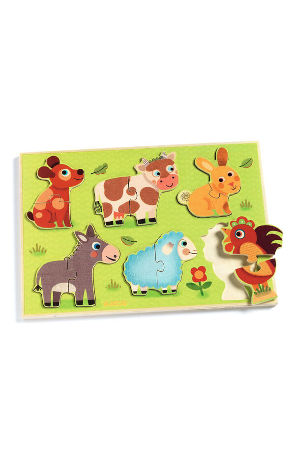 Puzzle din lemn Coucou, Djeco