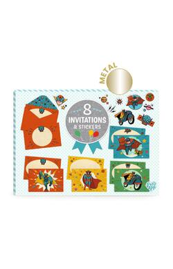 Set de invitatii Supereroi, Djeco