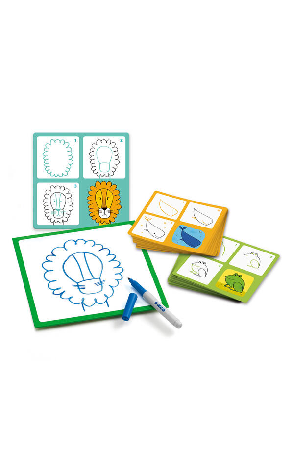 Joc Eduludo Deseneaza pas cu pas animalute, Djeco