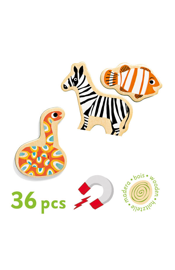 Joc cu magneti Animale din intreaga lume, Djeco