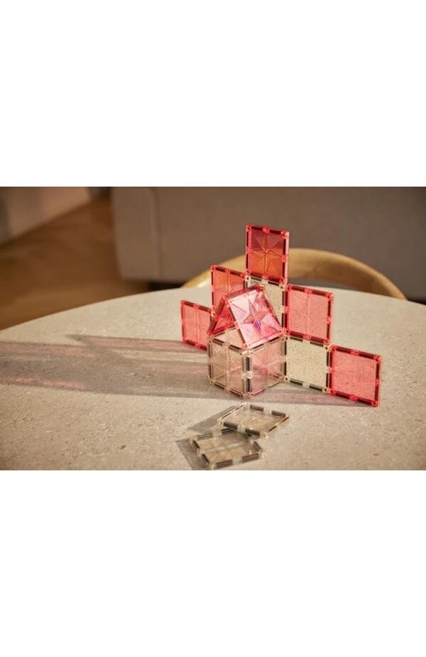 Set magnetic de construit cu placi stralucitoare, Cleverclixx