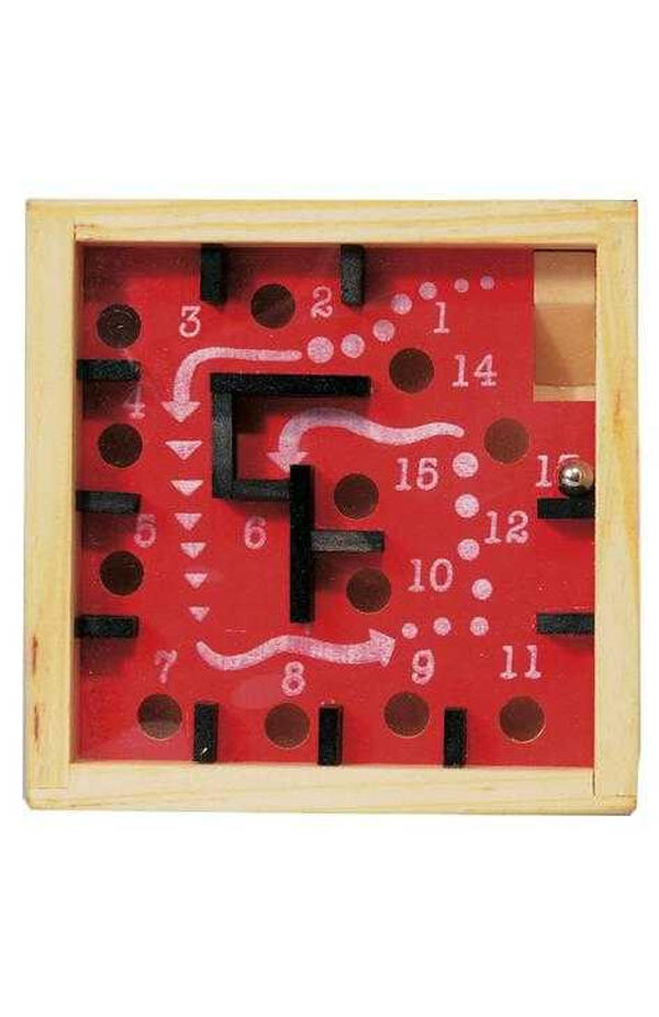 Labirint numerotat cu bila rosu