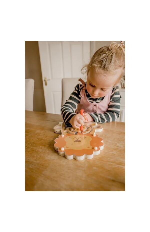 Labirint magnetic din lemn Leu, Orange Tree Toys