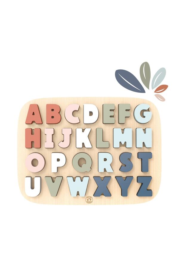 Puzzle Alfabet din lemn, Speedy Monkey