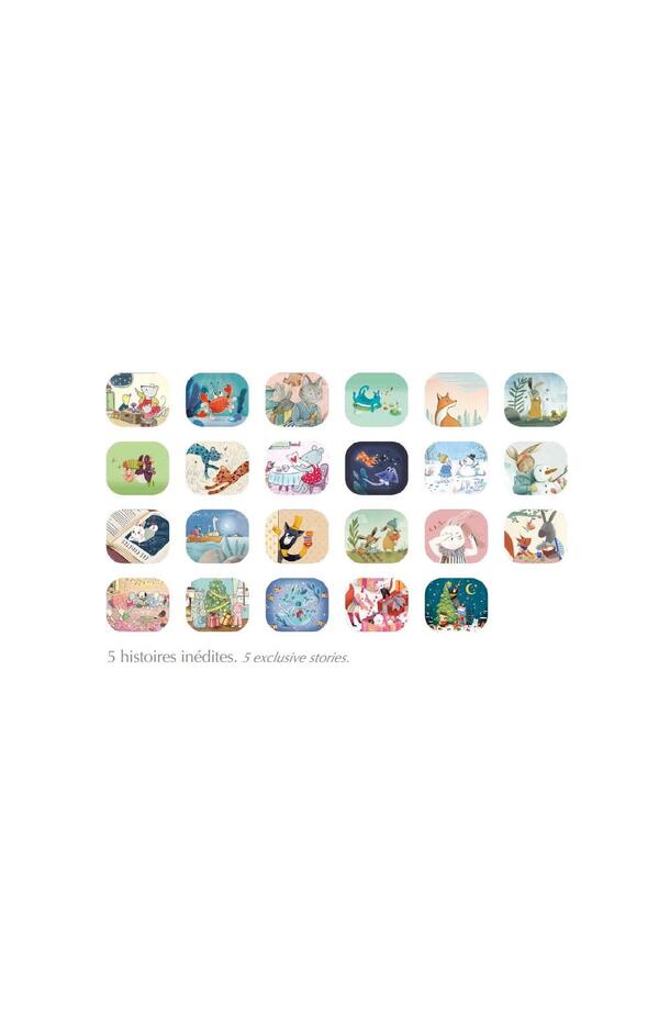 Calendar de Advent Lanterna si 23 de discuri cu povesti Big Family, Moulin Roty