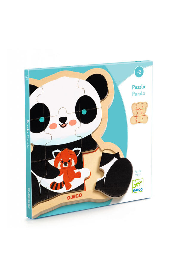 Puzzle din lemn Ursuletul Panda, Djeco