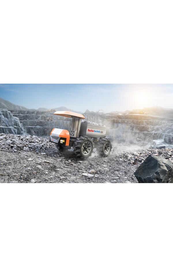 Kit STEM Camion de santier de asamblat si manevrat, Fischertechnik