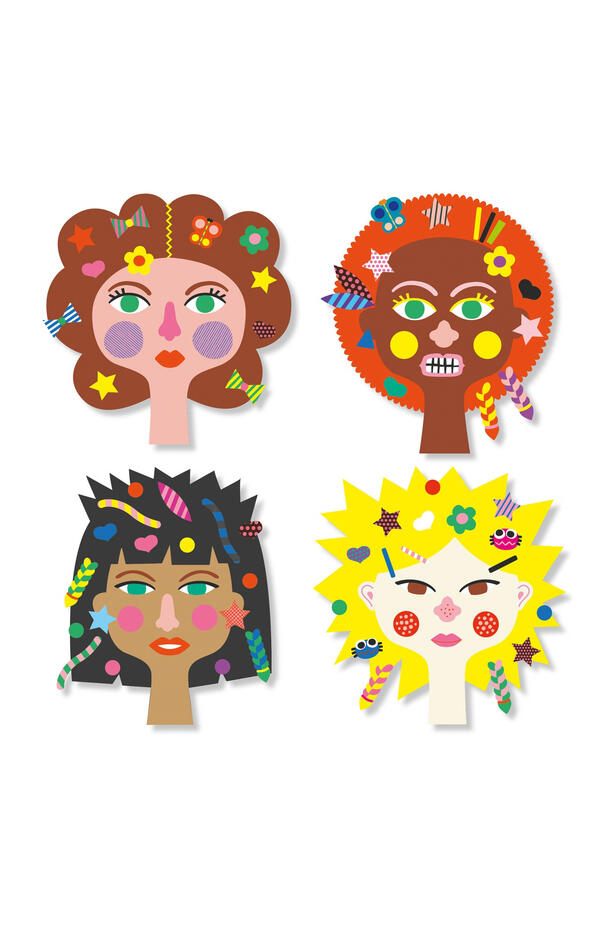 Joc creativ cu autocolante La coafor, Djeco