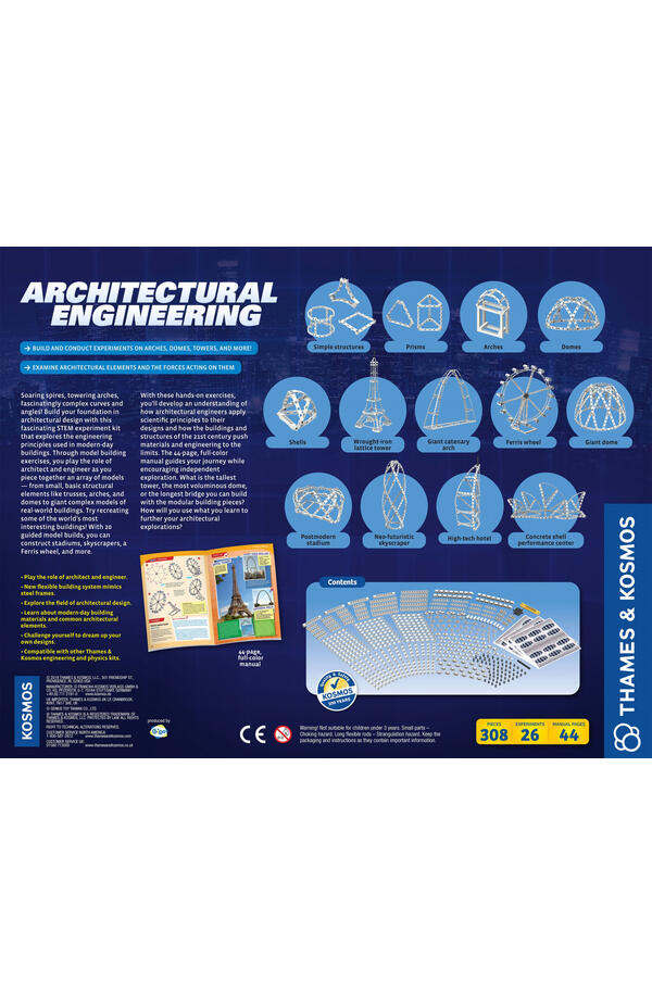 Kit STEM Inginerie arhitecturala, Thames & Kosmos Kit STEM Inginerie arhitecturala, Thames & Kosmos