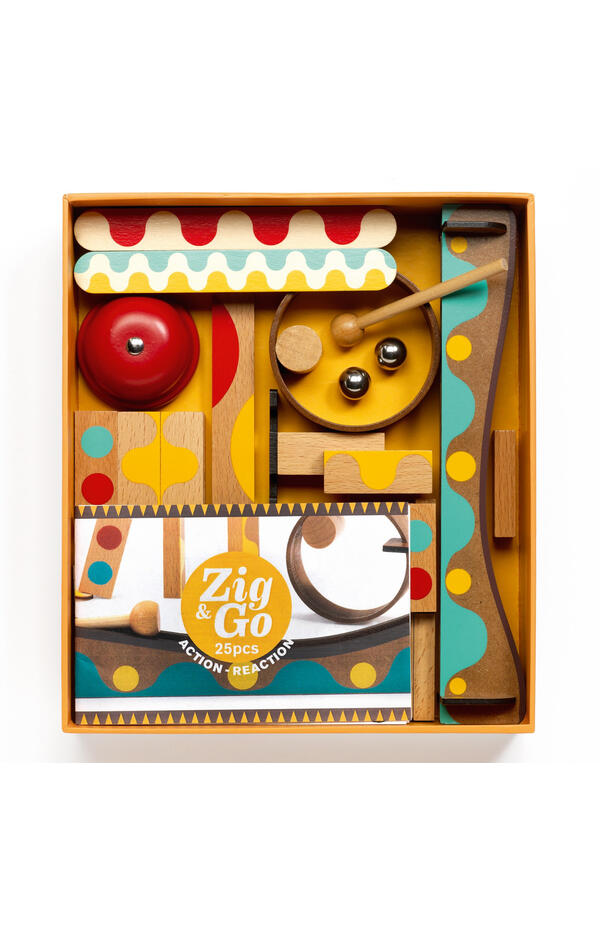 Set de constructie trasee Zig & Go Dring 25 piese, Djeco