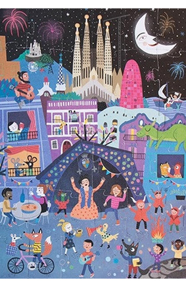 Puzzle reversibil Zi si noapte in Barcelona, Londji