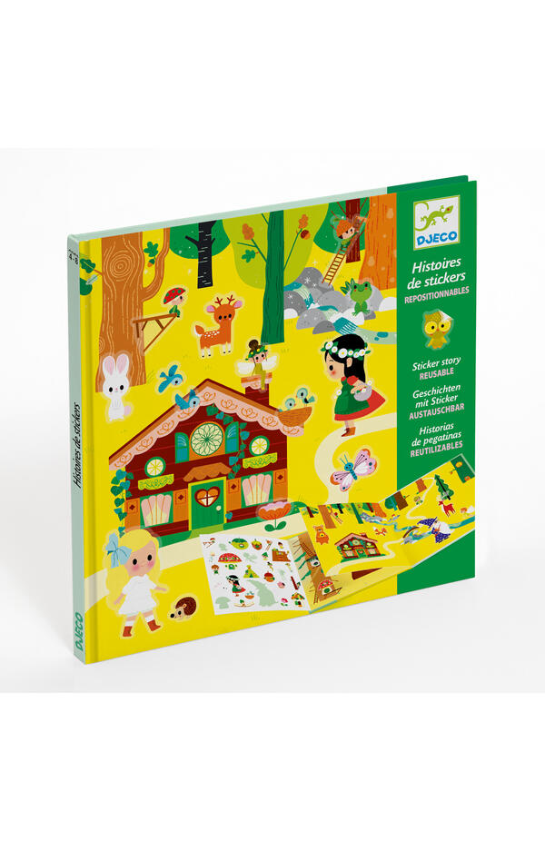 Planse cu abtibilduri repozitionabile Padurea fermecata, Djeco