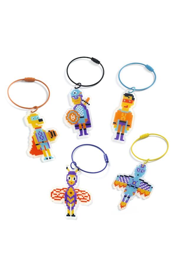 Joc creativ DIY Brelocuri eroi, Djeco