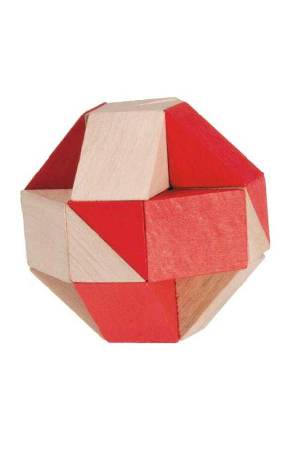 Joc logic IQ 3D Puzzle Sarpe natur-rosu, Fridolin