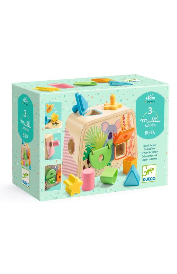Cutie de sortat forme Multi Boita, Djeco